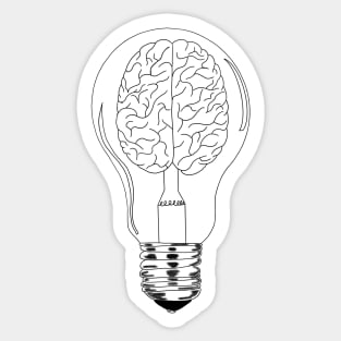 Brain lightbulb Sticker